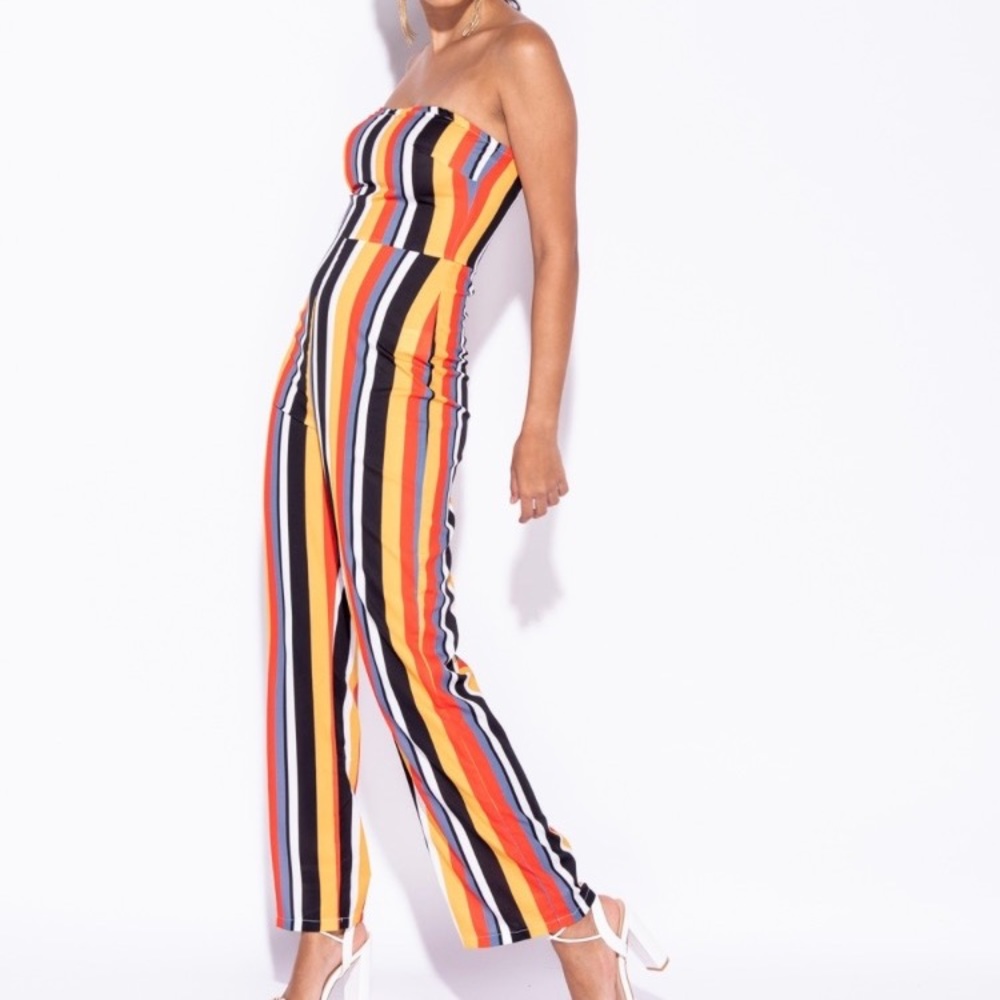 Candy Strip Jumpsuit - Picture 2 of 4